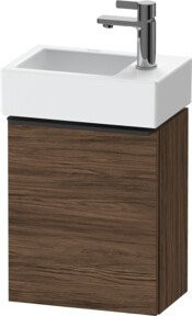 Duravit Waschtischunterschrank D-Neo mit 1 Tür, Wandmontage, Farbe Schwarz/Nuss, B/T/H: 36,4 x 22,2 x 44 cm - Bild 1