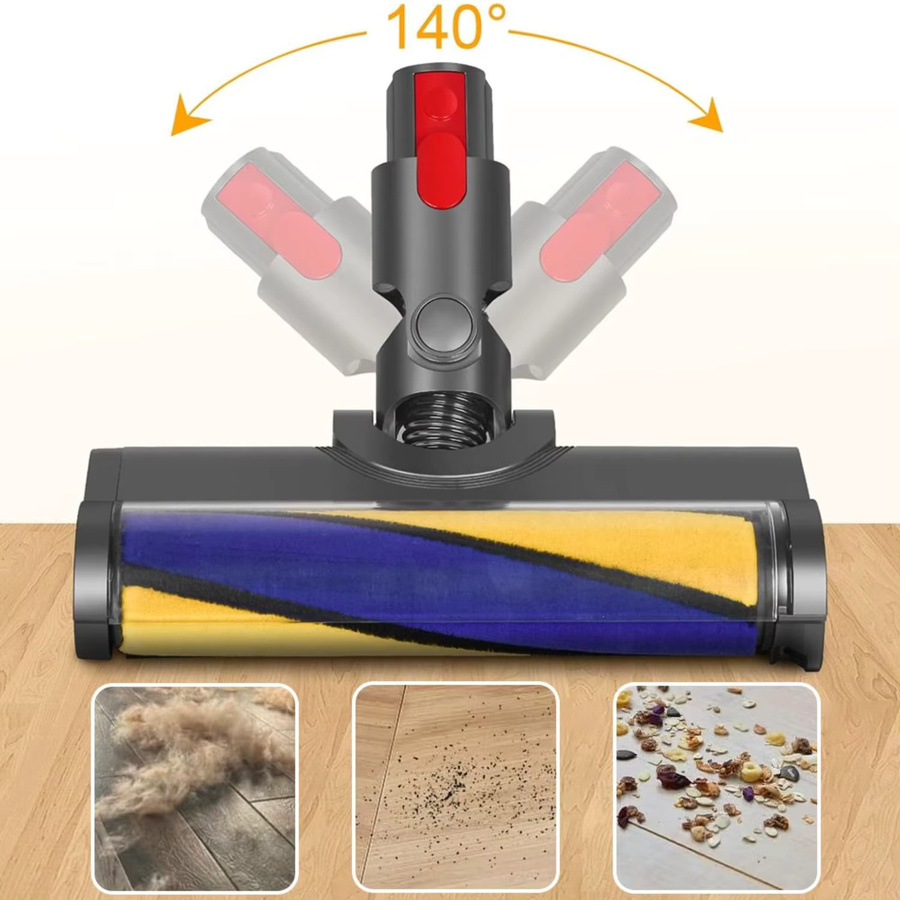 LED Flauschiger Rollenreinigungsaufsatz für Dyson V7 V8 V10 V11 V15 Ersatzteil für Hartholzböden in Multicolour, Breite: 25,5 cm, Höhe: 10,5 cm - Bild 3