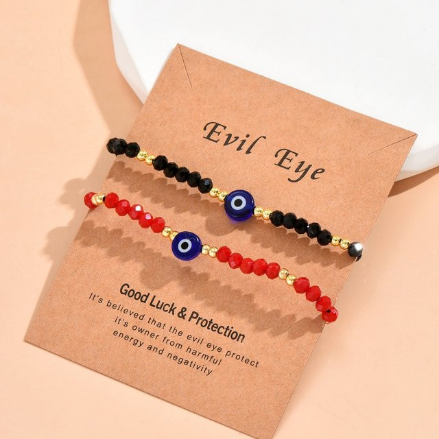 Rinhoo Armbänder, Kristall, Perle, Schwarz, Unisex - Bild 1