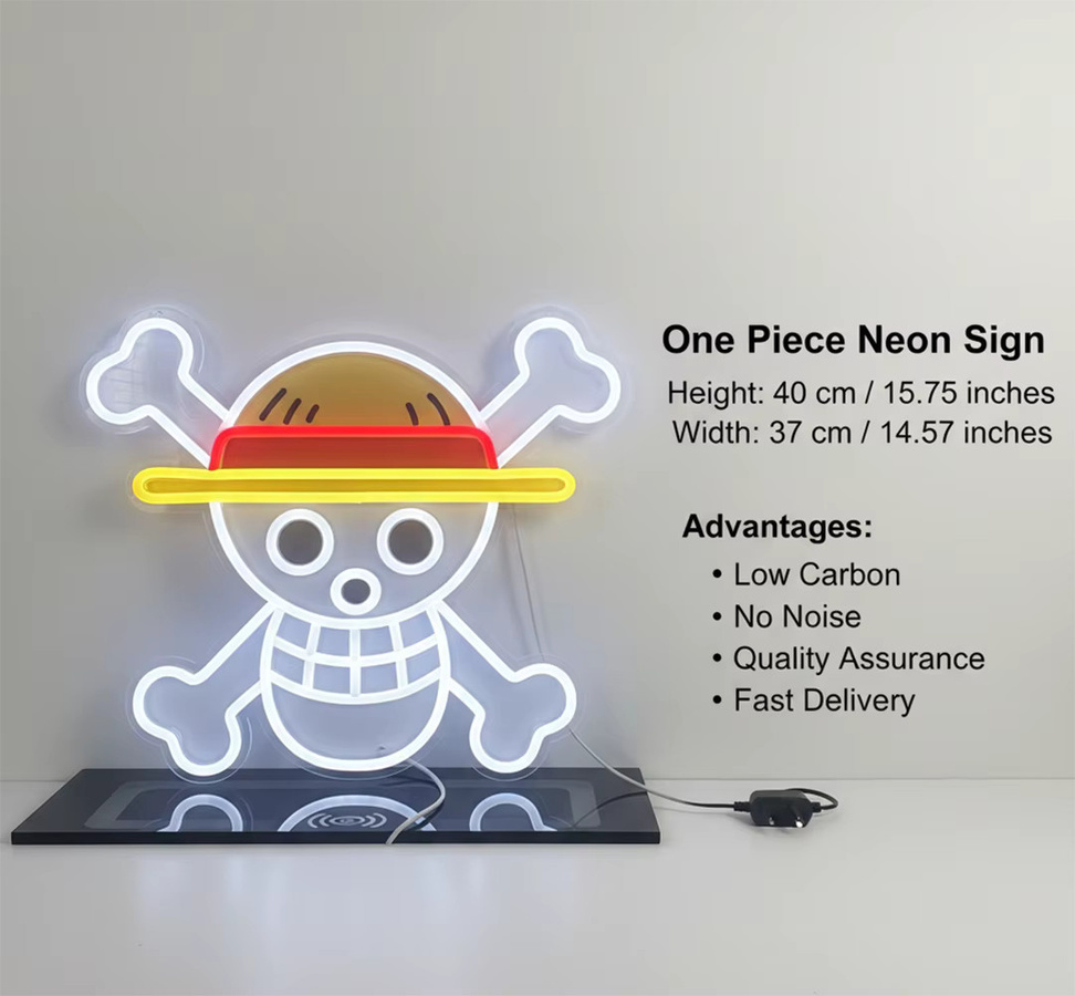 Bandai One Piece Luffy Acryl Neon LED Licht Multicolor Kunstwerk für Dekoration - Bild 3