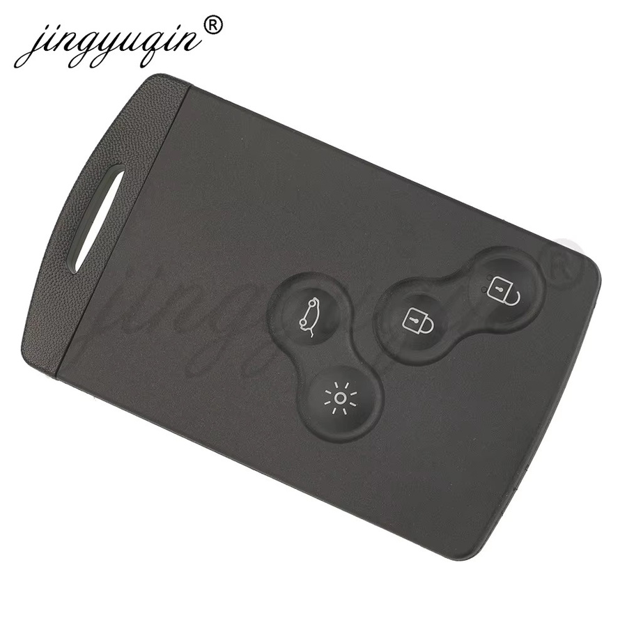 Jingyuqin Auto-Fernbedienungsschlüssel für Renault Megane III Scenic III Laguna Fluence 2008-2016, ID46 PCF7941 4BT, Schwarz, inklusive Notschlüssel - Bild 2