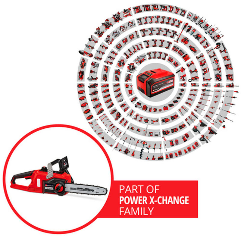 Einhell Power X-Change Akku-Kettensäge Fortexxa 18/30, Rot - Bild 3
