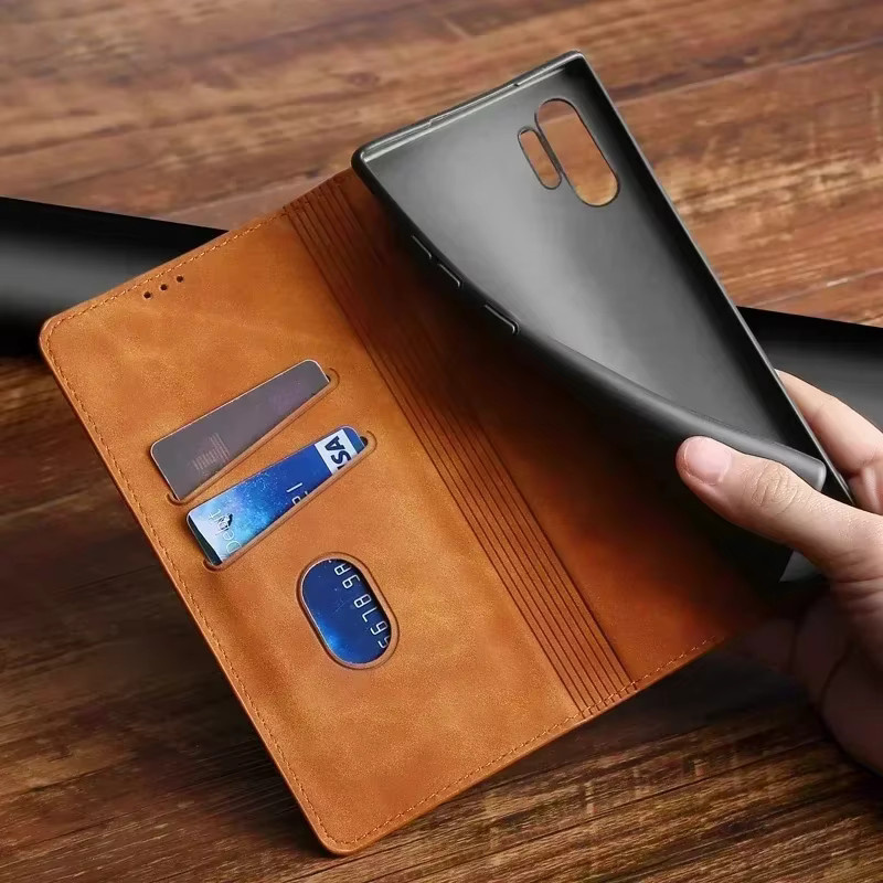 Leder-Flip-Wallet Schutzhülle für Xiaomi Poco C65 C51 C50 C40 F5 M6 M5s M4 M3 M2 F5 X5 X6 X4 GT X3 Pro NFC Pocophone F1 in Blau - Bild 6