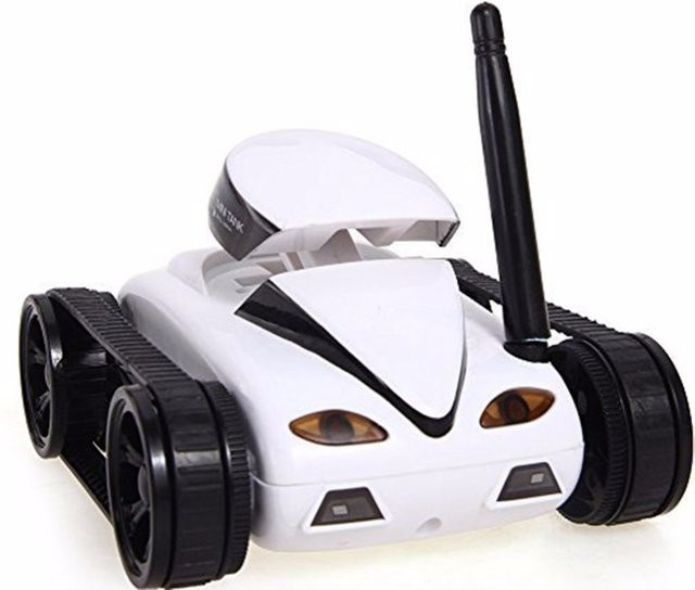 JIKEFUN RC Kamera Tank, FPV WIFI, ferngesteuert, Weiß - Bild 1