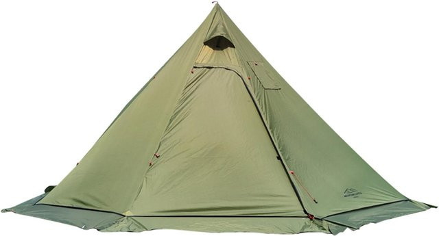 Aimo Outdoor-Tipi-Zelt mit Herdanschluss für Camping und Wandern, Armee Grün - Bild 1