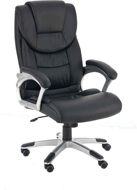 CLP Chefsessel TEXAS Bürostuhl in Schwarz mit Wippfunktion und hochwertiger Polsterung, Sitzhöhe: 48 - 56 cm - Bild 1