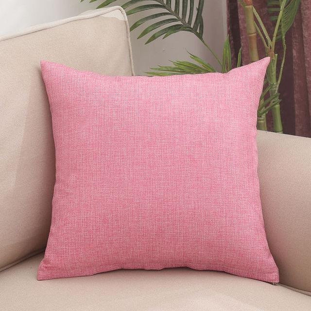Yiran Furniture Wurfkissenbezug aus Leinenstoff in Pink, B/H: 50 x 70 cm - Bild 1