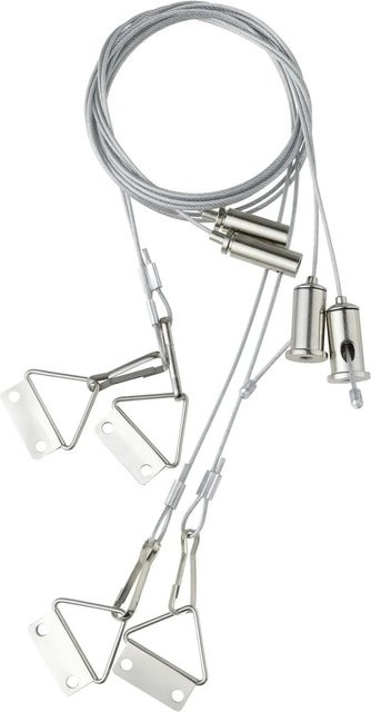 Eglo Suspension Drahtseilsystem Seilaufhängung in Silber, höhenverstellbar, 150 cm - Bild 1