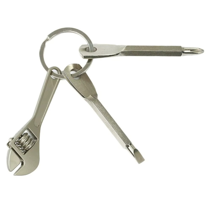 Mazziotta Mini-Reparaturset Schlüsselanhänger, 3-teilig, Edelstahl, Unisex - Bild 3