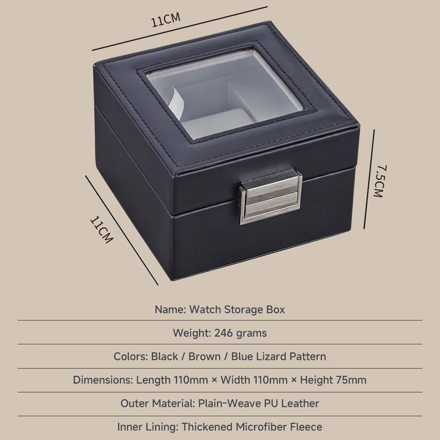 CAOWTAN Uhrenbox, PU-Leder, Herren - Bild 3