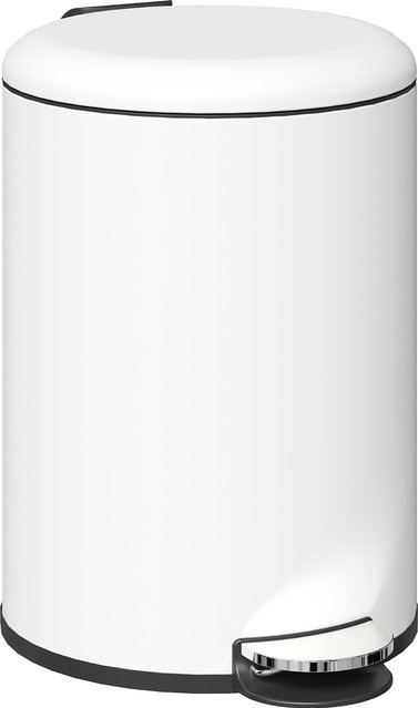 HOMCOM Mülleimer 20L aus Metall mit Fußpedal und Deckel, weißer Treteimer mit Inneneimer und Soft-Close-Funktion, B/T/H: 36 x 30 x 44,5 cm - Bild 1