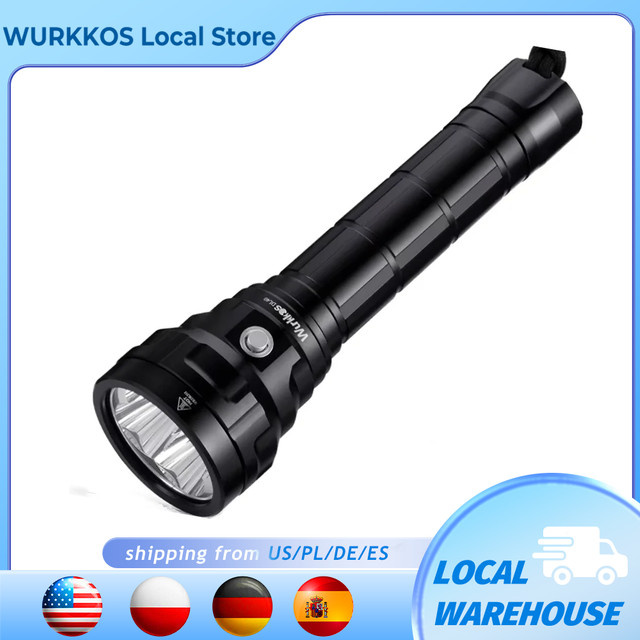 Wurkkos DL40 Tauchlampe in Schwarz mit 5000 Lumen, 4*LH351D 90CRI LED und IPX8 Wasserdichtigkeit - Bild 1