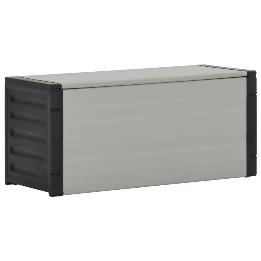 vidaXL Mülltonnenbox mit Deckel aus Kunststoff in Grau und Schwarz, B/T/H: 85 x 34 x 40 cm - Bild 2