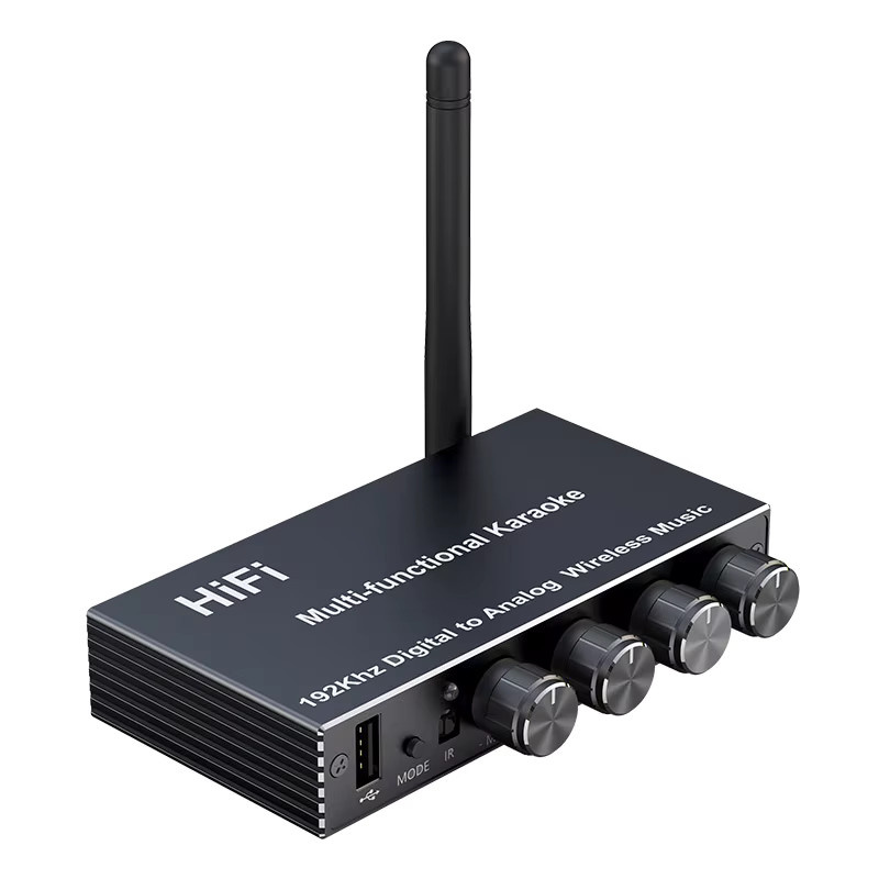 XIKCU Bluetooth 5.4 HIFI Audio-Konverter in Schwarz mit optischem und koaxialem Anschluss, RCA, AUX sowie U-Disk-Wiedergabe und IR-Fernbedienung für dein Heimkino-Stereo-Upgrade - Bild 6