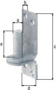 GAH Alberts Kloben auf Platte TZN aus verzinktem Stahl in Silber, B/H: 16 x 13 mm - Bild 1