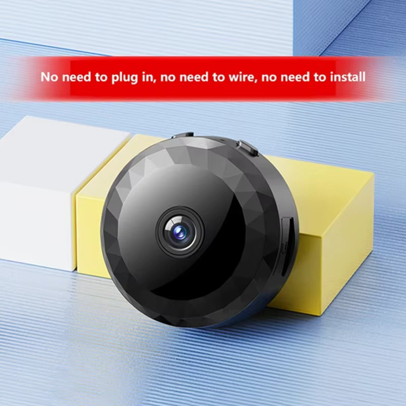 Lenovo Kabellose Mini-WLAN-Überwachungskamera in Schwarz mit Nachtsicht, Bewegungserkennung und App-Steuerung - Bild 2