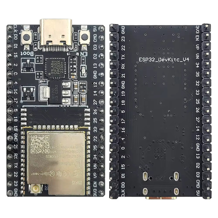 ESP32-Entwicklungsboard Kit mit Port-Erweiterungsboard, ESP32-32U BT WLAN-Modul, Typ-C Anschluss, 38PIN, CP2102, Schwarz - Bild 2