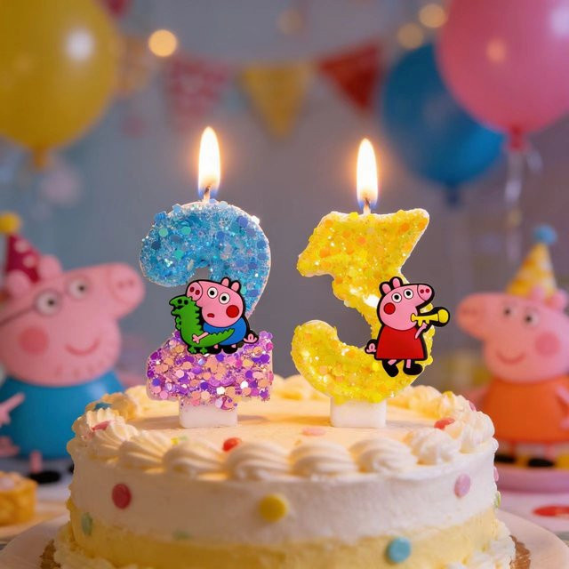 Hasbro Peppa Pig Geburtstagskerzen für Tortendekoration, Mehrfarbig - Bild 1