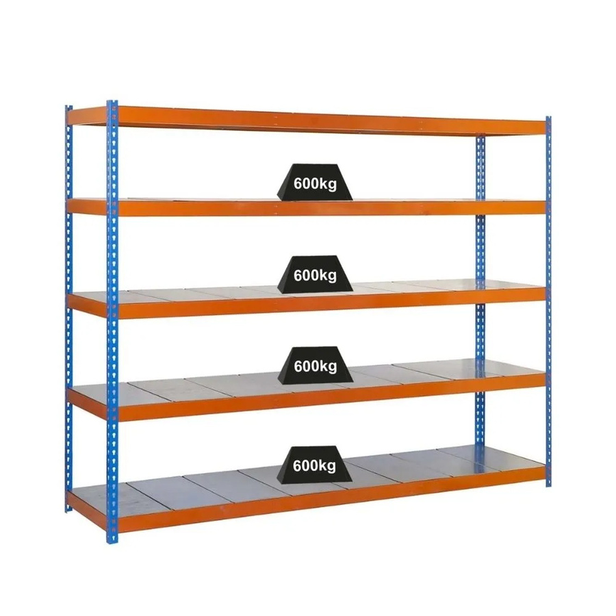 PROREGAL Schwerlastregal Metal Beast Five aus Metall, Blau-Orange, H x B x T: 200 x 150 x 90 cm - Bild 2