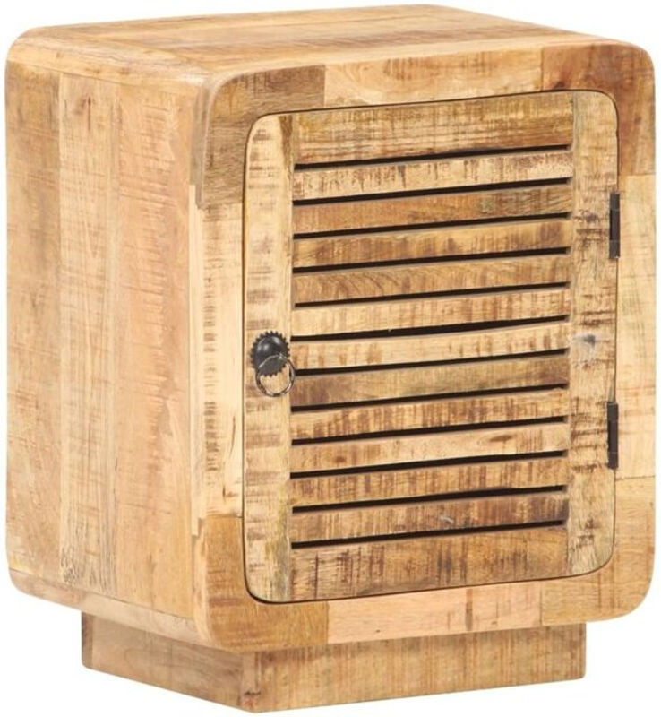 Nachttisch aus rauem Mangoholz von Vidaxl in Braun im Landhaus und Bohemian Stil, B/T/H: 40 x 30 x 50 cm - Bild 1