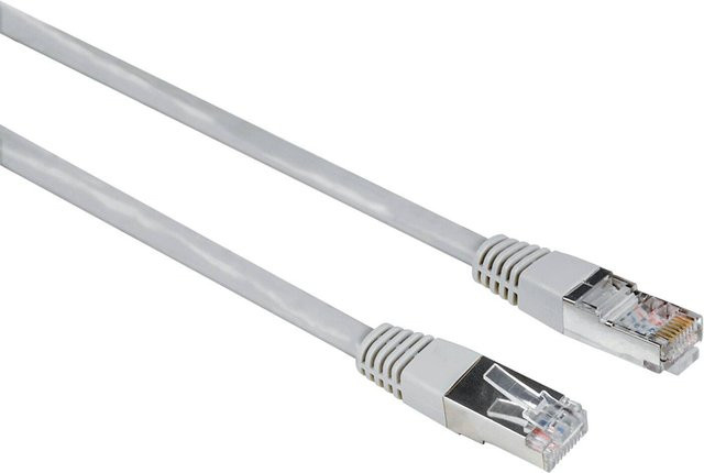 Hama RJ45 Netzwerkkabel CAT 5e F/UTP Ethernet LAN Patchkabel Grau 20 m - Bild 1