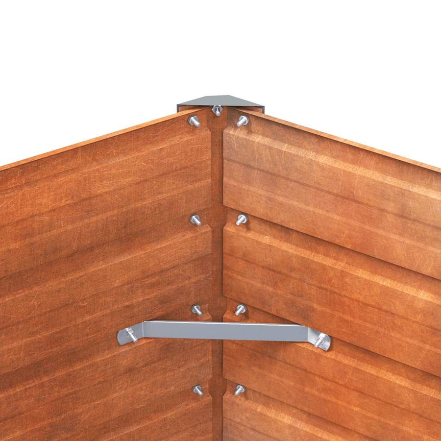 vidaXL Hochbeet aus Cortenstahl in Braun, B/T/H: 100 x 100 x 77 cm - Bild 3
