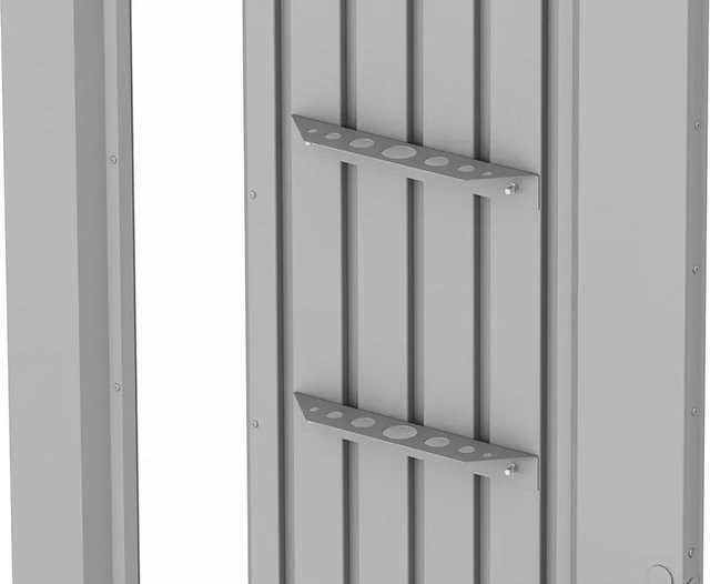Biohort Werkzeughalter für Gerätehaus Neo aus Stahl in Silber-Metallic und Grau (2 Stück) - Bild 1