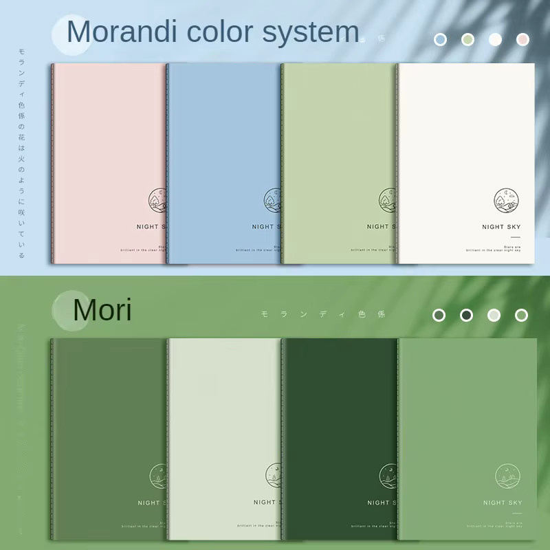 5er Set Mori Stil Notizbücher im A5 Format, Retro Softcover Notizblöcke mit linierten Seiten für Studenten und Schule - Bild 2