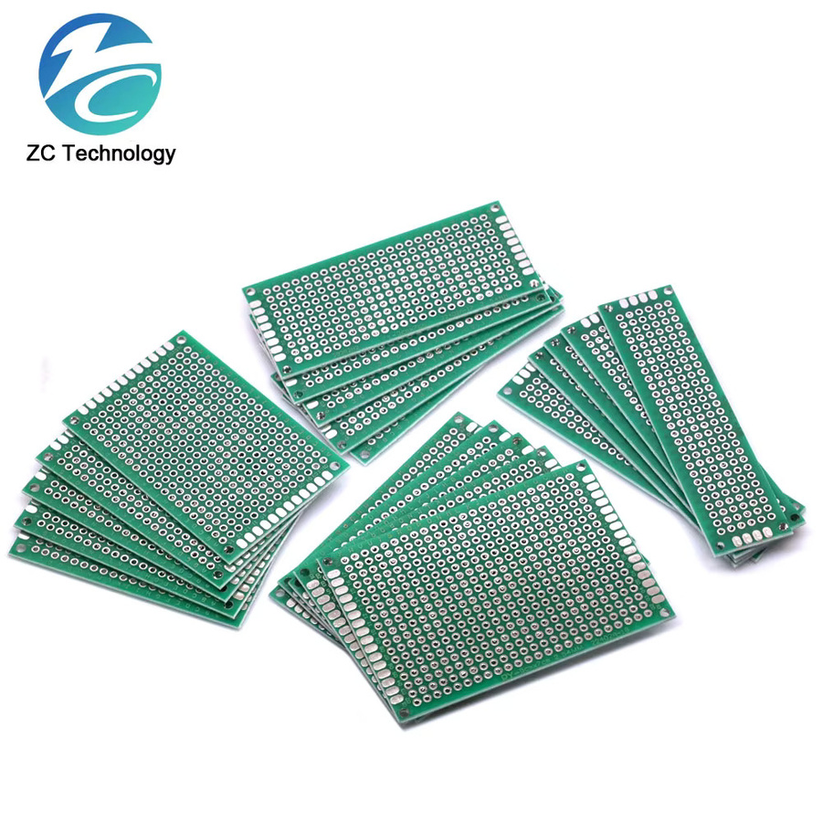 20er Set Universal Prototyping PCB Breadboard Kit mit beidseitig bedruckter Schaltung in Grün, Maße: 2 x 8 cm, 3 x 7 cm, 4 x 6 cm und 5 x 7 cm - Bild 2
