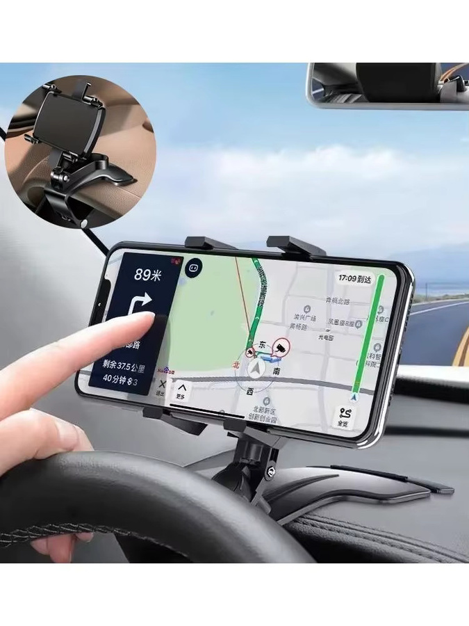 KAFNHCKA Universelle Auto-Handyhalterung für das Armaturenbrett in Schwarz mit 360-Grad-Drehung und Clip-Funktion für iPhone und Xiaomi - Bild 7