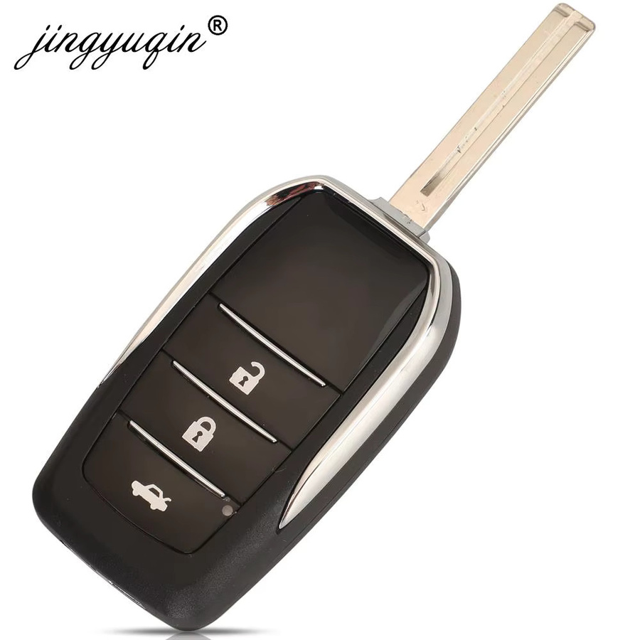 Jingyuqin Modifiziertes Klapp-Autoschlüsselgehäuse für Lexus RX300 RX350 RX400h SC430 GX470 LS400 GS300 ES300 ES330 LX470, Farbe: Schwarz - Bild 1