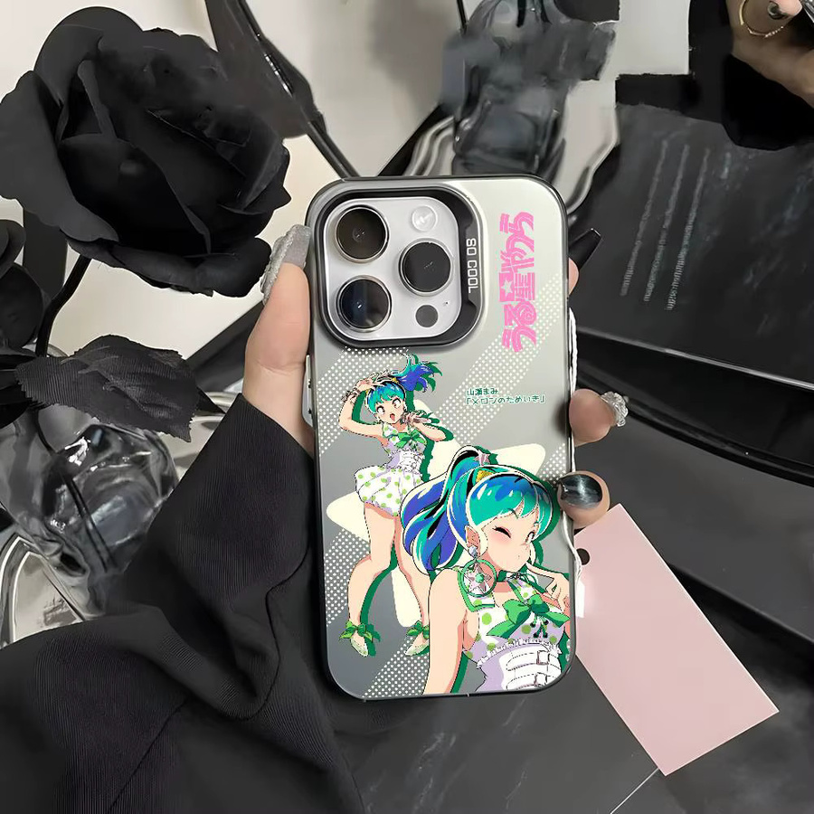 Urusei Yatsura Handyhülle für iPhone 11 bis iPhone 17 Pro Max in Mehrfarbig Matt Laser Metallic Aurora Design - Bild 5