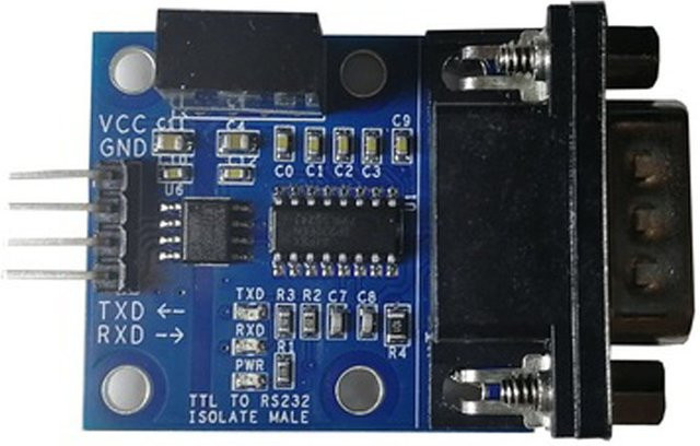 ReYeBu RS232 zu TTL Modul mit Signal-Isolation, Serielle Schnittstelle 3,3 V und 5 V, Blau - Bild 1