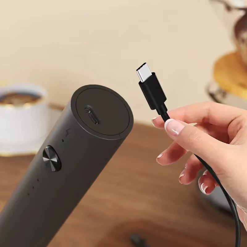 XIADYINJIA Elektrischer Milchaufschäumer und Eierschläger in Schwarz - Bild 4