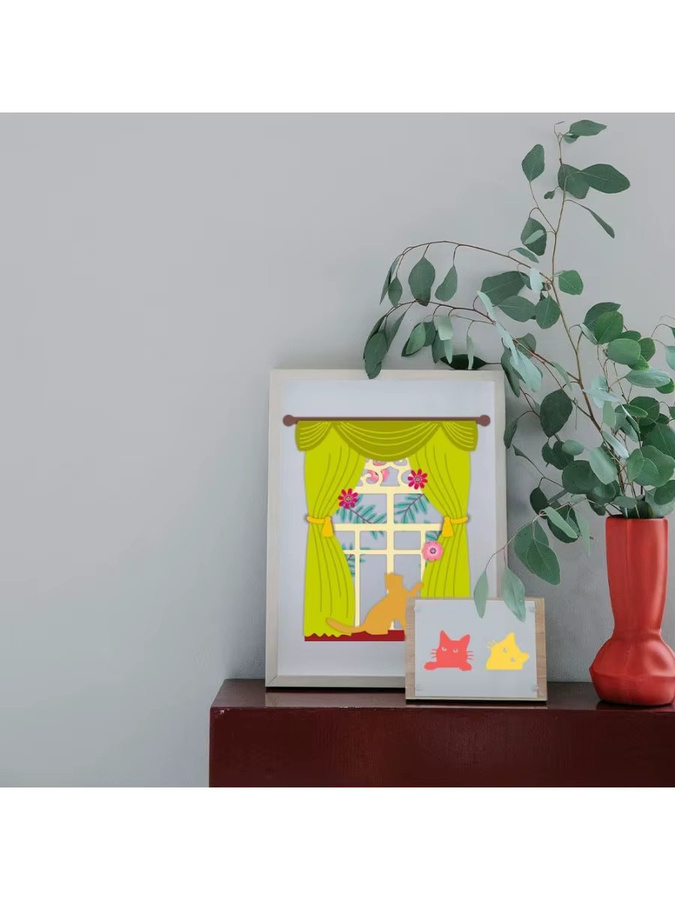 Silhouette Katze Stanzform aus Kohlenstoffstahl für DIY Kartenherstellung und Bastelarbeiten, B/H: 10,67 x 16,51 cm - Bild 2