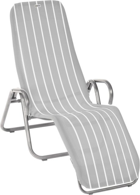 Acamp Gesundheitsliege Calypso Klappbar in Grau mit Textilene-Gewebe und Stahlrohrgestell, B/T/H: 137 x 75 x 107 cm - Bild 1