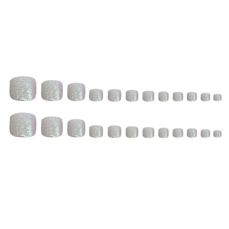Beauty Fake Nails, 24 Stück, Schimmernd, Unisex, für Füße - Bild 2