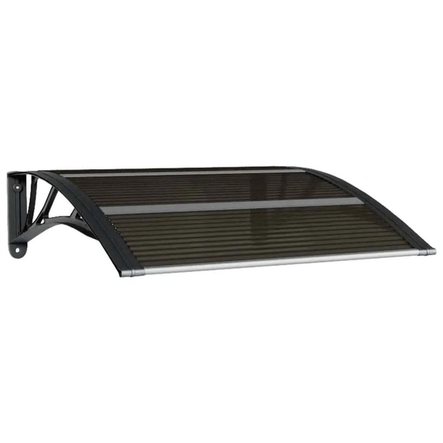 vidaXL Türvordach aus Polycarbonat in Schwarz, B/H: 80 x 75 cm - Bild 2
