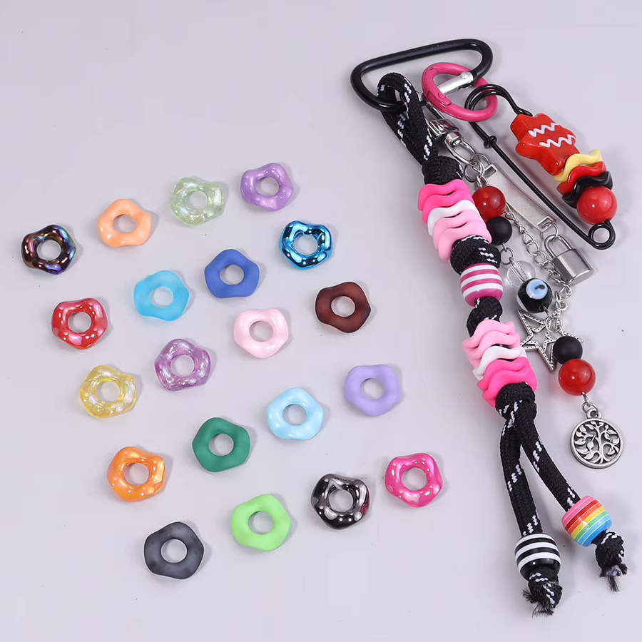 Louleur Perlen, Acryl, Donut Spacer, 16 mm, Candy Farbe - Bild 4