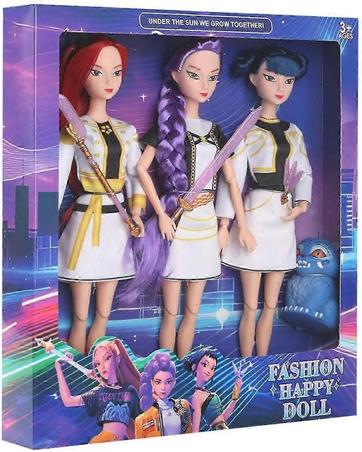 Needme-germanst Anime K-Pop Mädchen Gruppen-Actionfiguren Set, violett, 1-teiliges Set - Bild 1