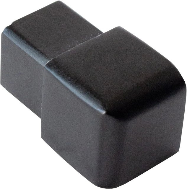 Dalsys Endstück für Quadratprofil 12,5 mm aus Aluminium eloxiert in Schwarz - Bild 1
