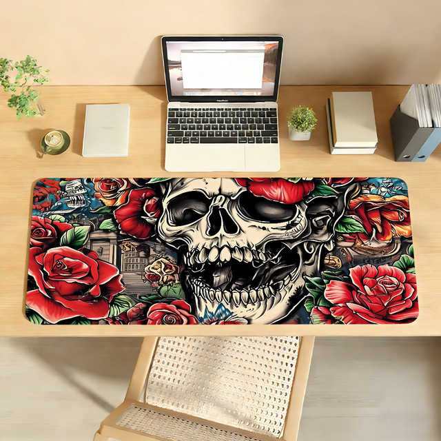 Ed Hardy Mauspad für Gamer und Computer in Multicolour, rutschfeste Schreibtischunterlage aus Gummi - Bild 1