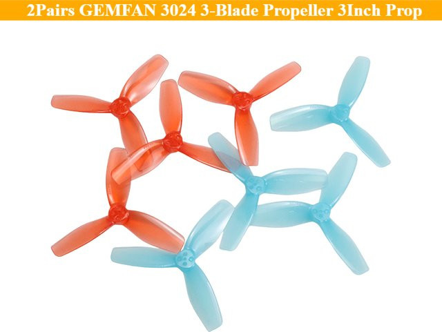 GEMFAN 3024 3-Blatt-Propeller, 3 Zoll, 2 Paar - Bild 1