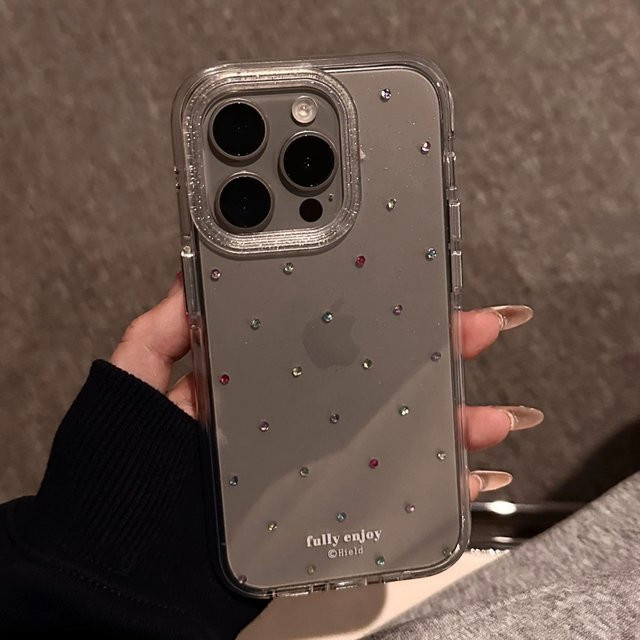 Handyhülle mit farbenfrohen Strasssteinen für Apple iPhone 15 und iPhone 16 Pro Max - Bild 1