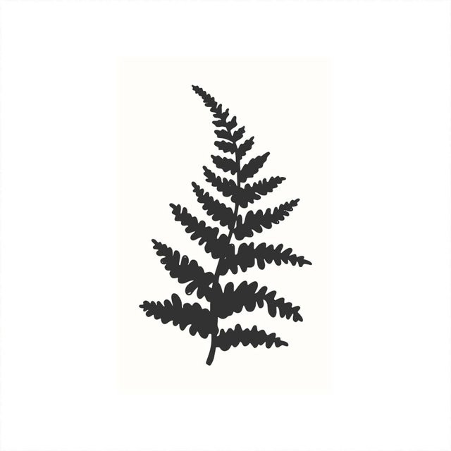 May&Berry Stempel Farnzweig weiß B: 3,5 cm, H: 5,5 cm - Bild 1