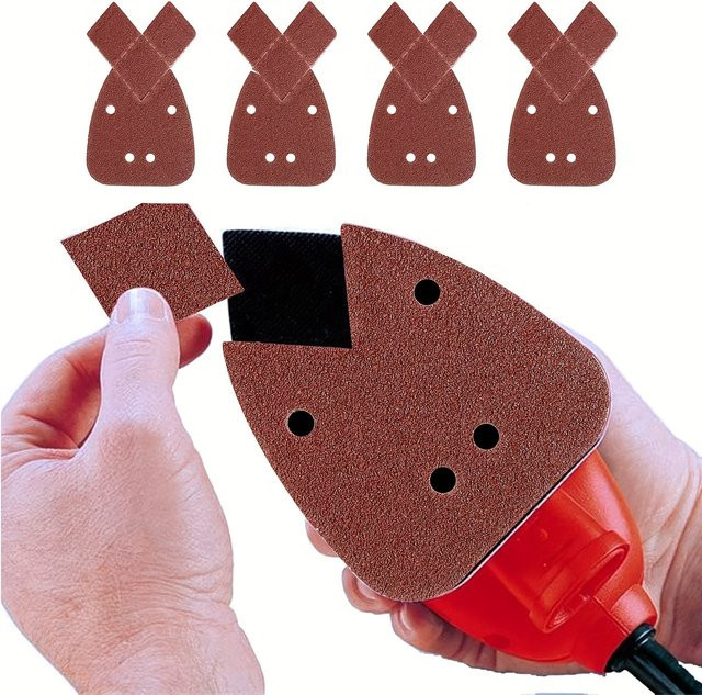 Black+Decker Schleifblätter Set für Detail Palm Schleifer, 10 Stück, Körnung 60–320, passend für 4-Loch-System - Bild 1