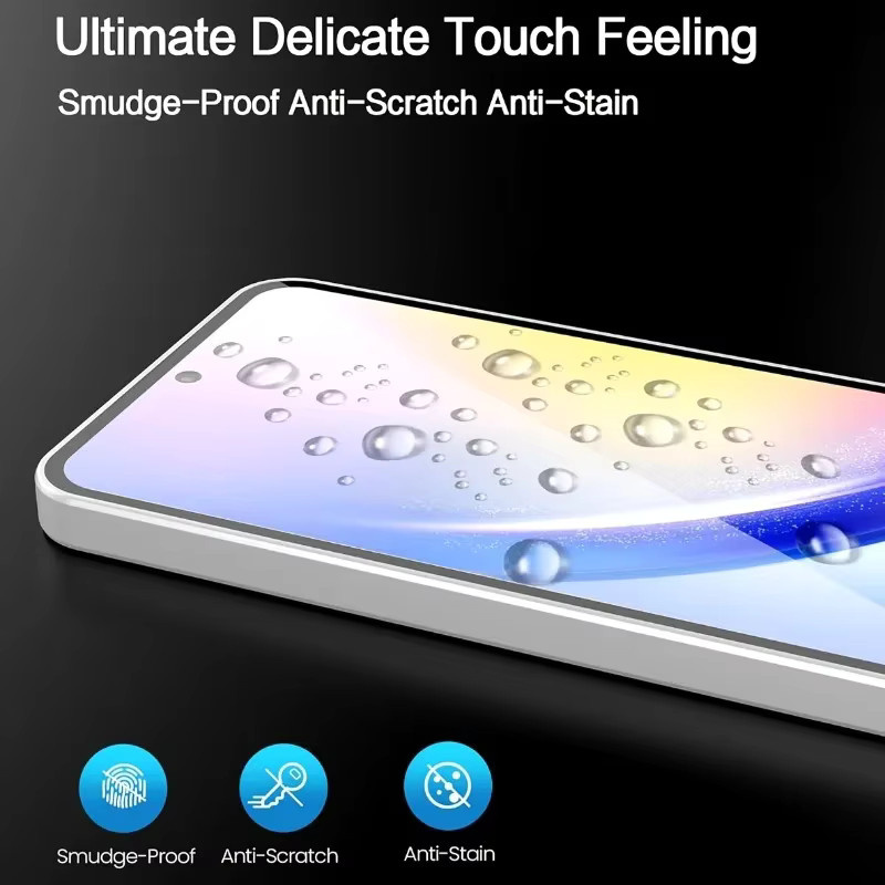Schutzfolie aus gehärtetem Glas mit schwarzem Rand für Samsung Galaxy S25 Edge S24 FE A06 A16 A26 A36 A56 A05 S A15 A25 A35 A55 - Bild 4