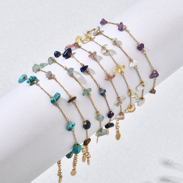 ZMZY Kette Edelstahl, Gold, Kristall, Damen - Bild 1