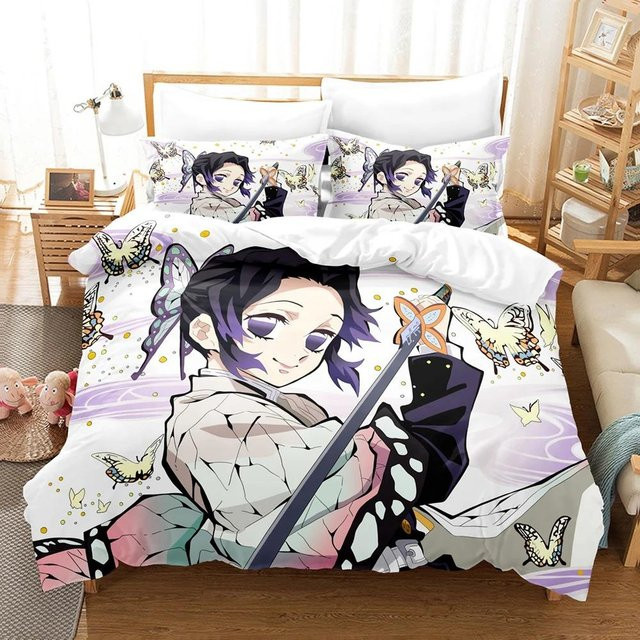 JMG Household Supplies Bettwäsche-Set Demon Slayer Kochou Shinobu mit Bettbezug und Kissenbezug, Mehrfarbig, B/H: 203 x 228 cm - Bild 1