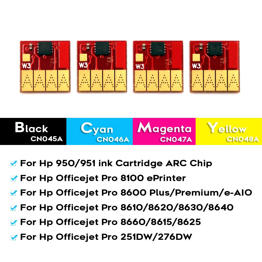 HP 950XL 951XL Auto Reset Chip für HP Officejet 8100 8600 8610 8620 8630 8640 8660 8615 8625 251dw 276dw Tintenstrahldrucker Patronen - Bild 2
